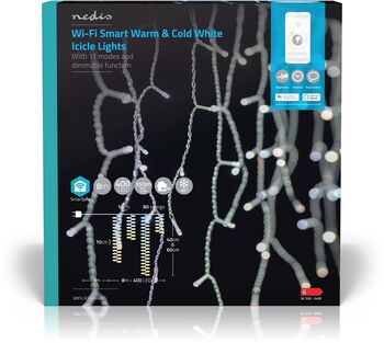 Nedis grýlukerti snjöll ljósasería - 8m