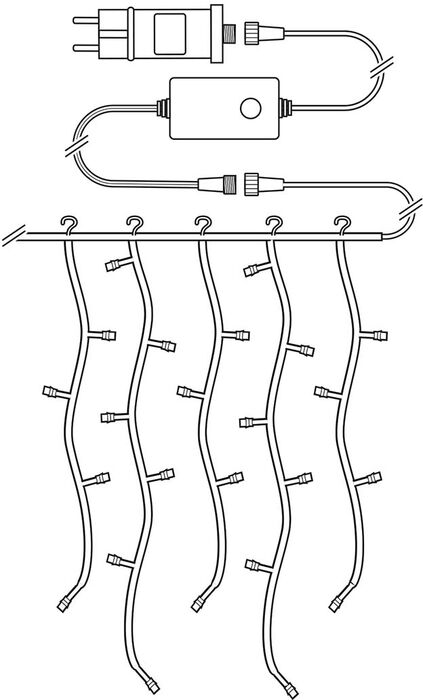 Nedis grýlukerti snjöll ljósasería - 8m