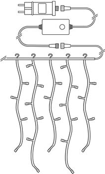 Nedis grýlukerti snjöll ljósasería - 8m