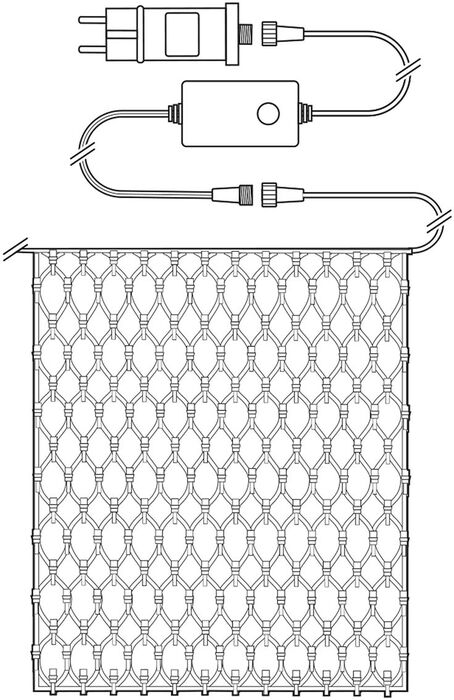Nedis snjöll netaljósasería - 3x2m