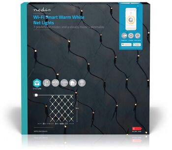 Nedis snjöll netaljósasería - 3x3m