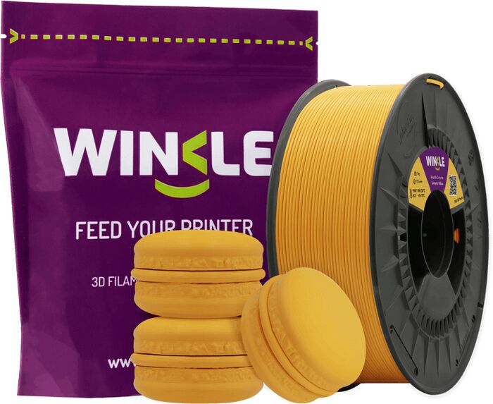Winkle PLA HD Pastel 1,75mm þráður 1kg - Turmeric Yellow