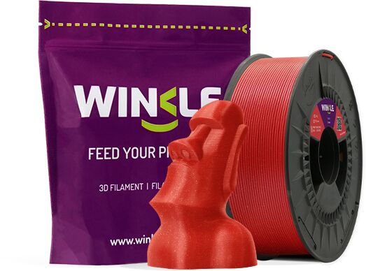 Winkle PLA HD Glitter 1,75 mm þráður - Coral