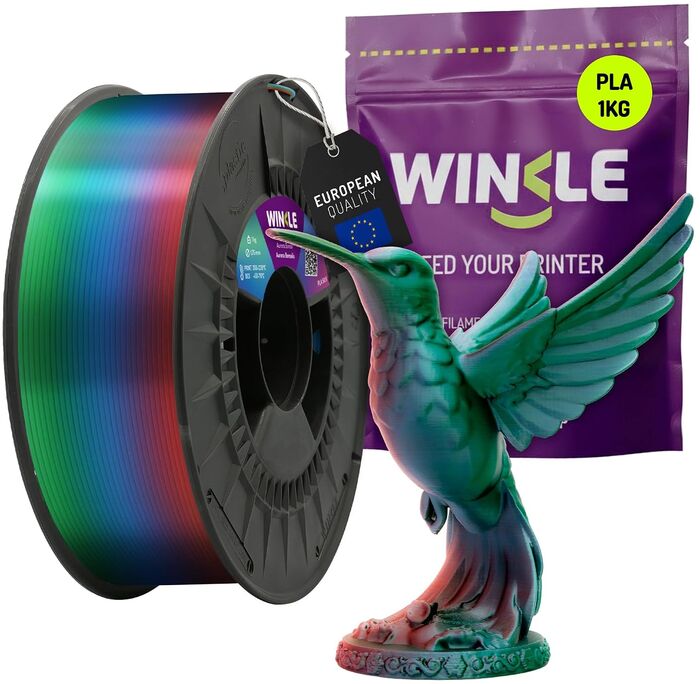 Winkle PLA Silk Tricolor 1,75 mm - Aurora Borealis