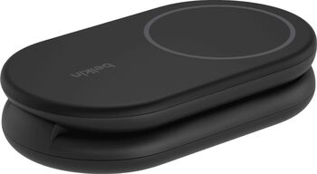 Belkin BoostCharge 2-í-1 15W Qi2 þráðlaus hleðslustandur - Svartur