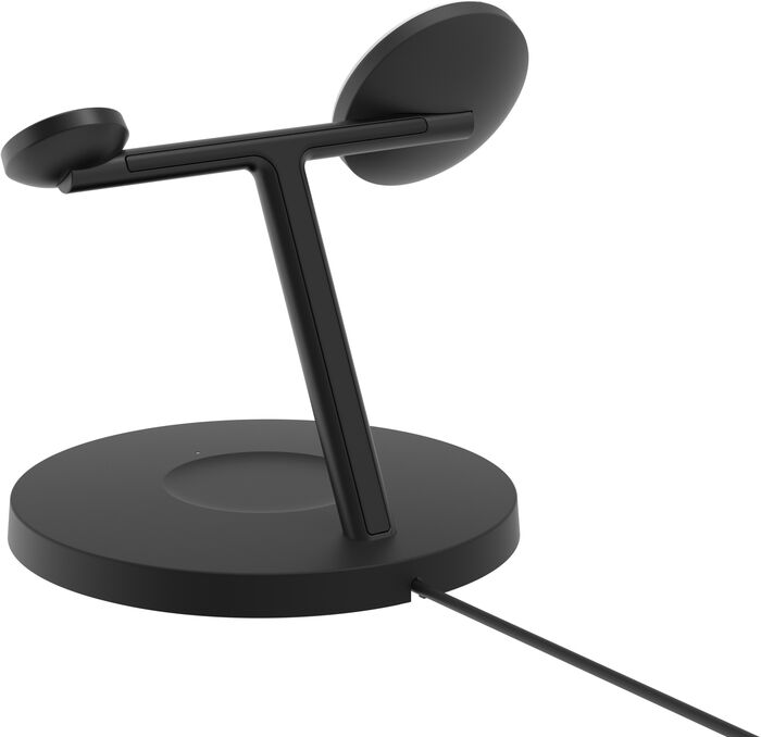 Belkin BoostCharge Pro 3-í-1 15W Qi2 Þráðlaus hleðslustandur - Svartur