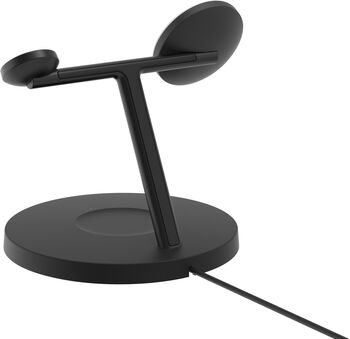 Belkin BoostCharge Pro 3-í-1 15W Qi2 Þráðlaus hleðslustandur - Svartur
