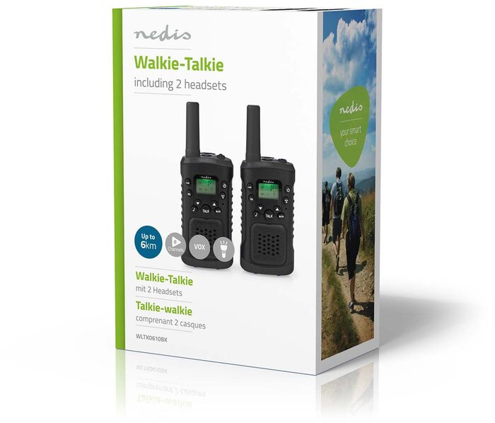 Nedis Talstöðvar 8x38 6km Drægni - Svartar