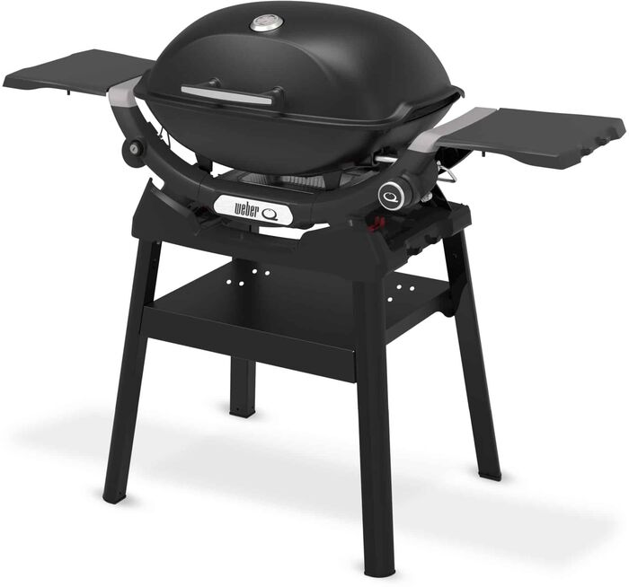 Weber Q2200N ferðagasgrill með hliðarborði og fótum - Svart