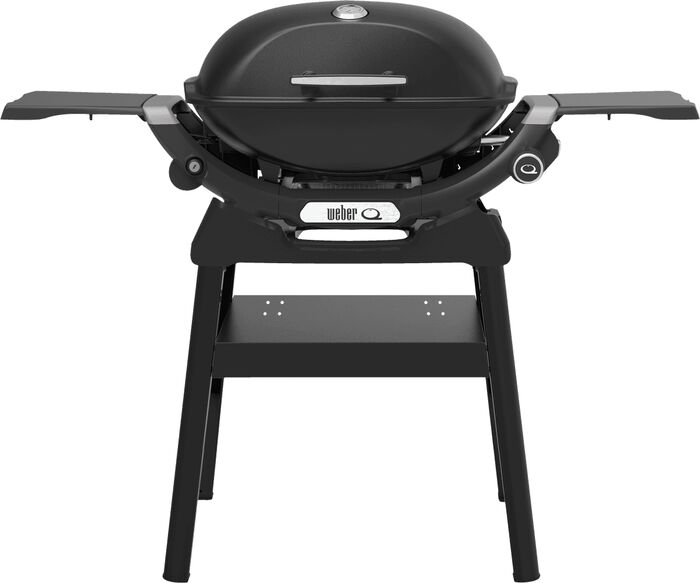 Weber Q2200N ferðagasgrill með hliðarborði og fótum - Svart