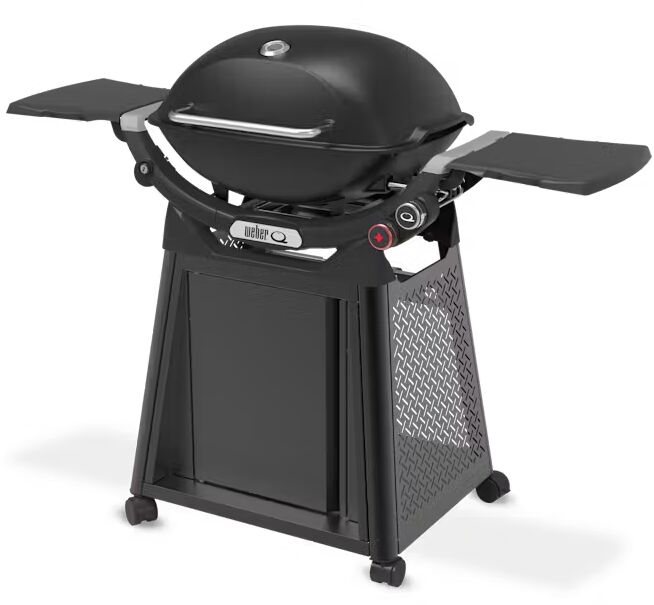 Weber Q3200N gasgrill með hliðarborði og fótum - Svart