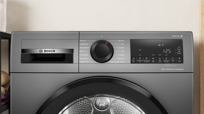 Bosch þurrkari WQG245DXSN - Svartur
