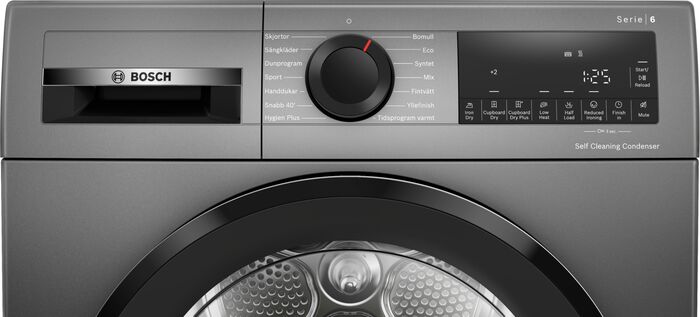 Bosch þurrkari WQG245DXSN - Svartur