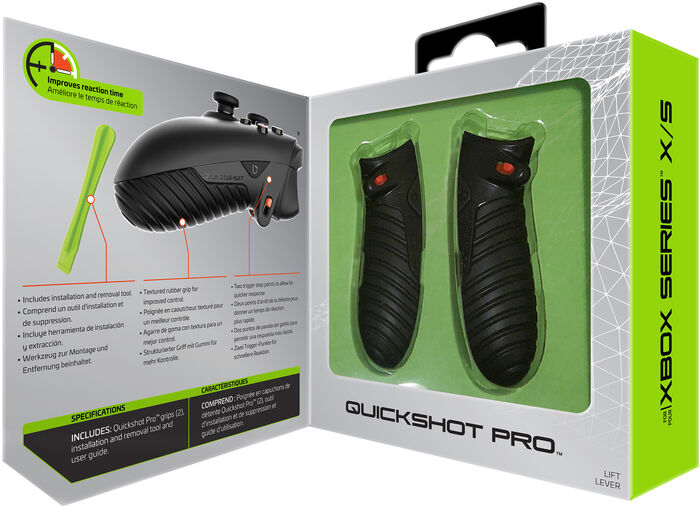 Bionik Quickshot Pro stýripinnagrip fyrir Xbox Series X og S - Svart
