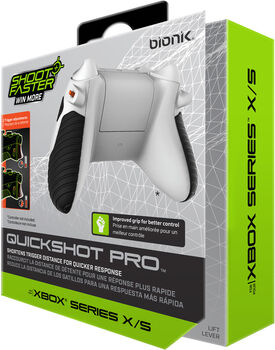 Bionik Quickshot Pro stýripinnagrip fyrir Xbox Series X og S - Hvítt