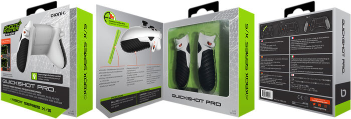 Bionik Quickshot Pro stýripinnagrip fyrir Xbox Series X og S - Hvítt