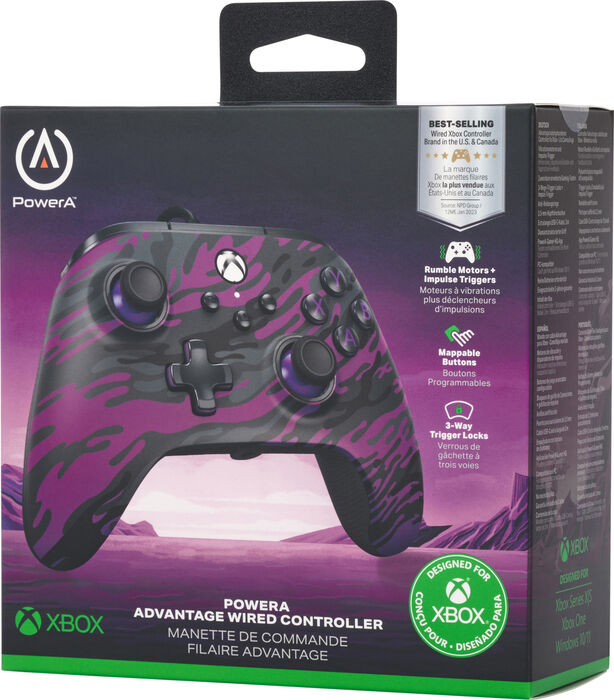 PowerA Xbox Advantage stýripinni - Fjólublár Camo