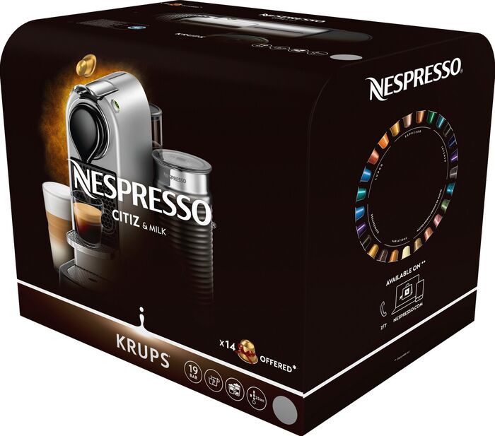 Nespresso CitiZ and Milk hylkjakaffivél - Silfur