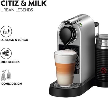 Nespresso CitiZ and Milk hylkjakaffivél - Silfur