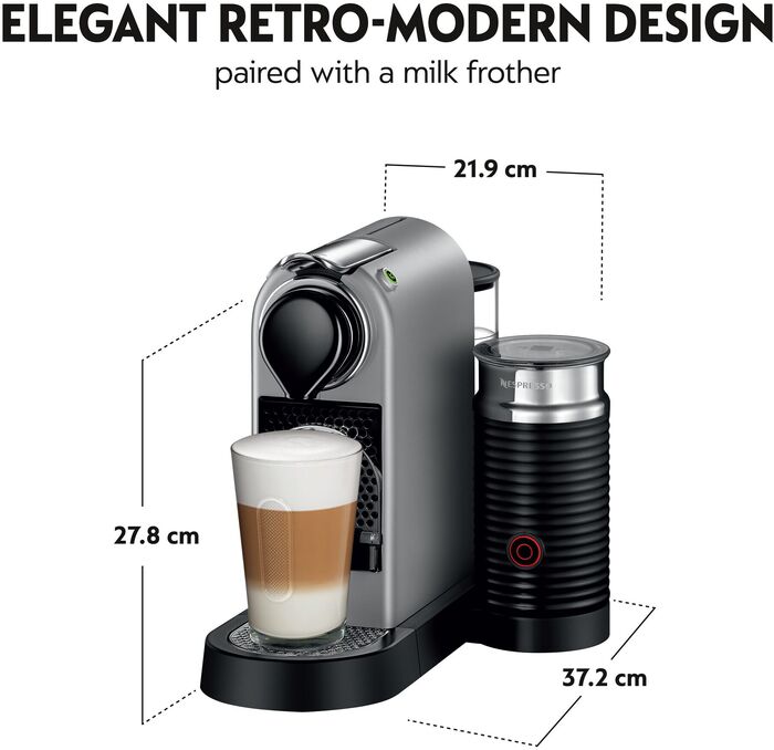 Nespresso CitiZ and Milk hylkjakaffivél - Silfur