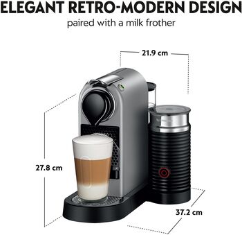 Nespresso CitiZ and Milk hylkjakaffivél - Silfur
