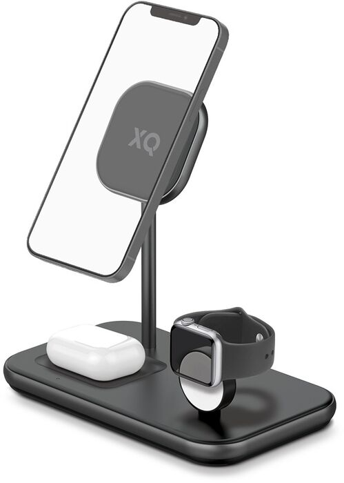 Product image not available for Xqisit þráðlaus hleðslustandur 3 í 1 Magsafe - Svört
