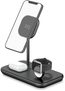 Product image not available for Xqisit þráðlaus hleðslustandur 3 í 1 Magsafe - Svört