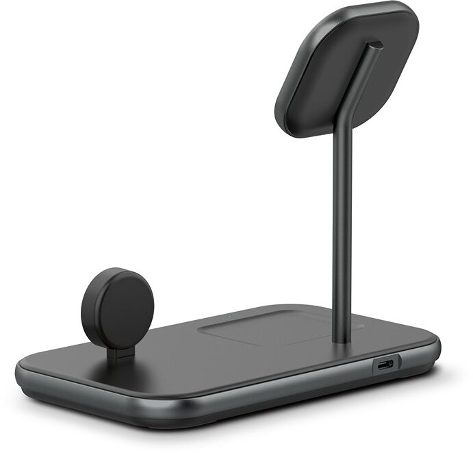 Product image not available for Xqisit þráðlaus hleðslustandur 3 í 1 Magsafe - Svört