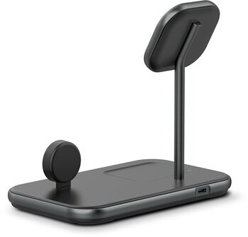 Product image not available for Xqisit þráðlaus hleðslustandur 3 í 1 Magsafe - Svört