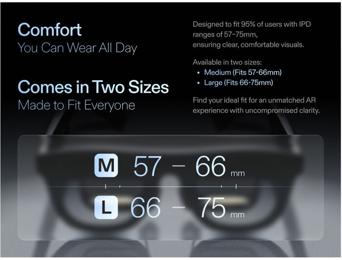 Xreal One Pro AR Gleraugu - Large