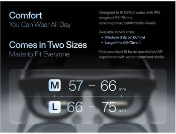 Xreal One Pro AR Gleraugu - Large