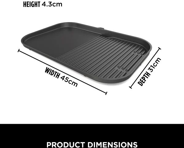 Ninja riffluð/flöt grillpanna f. Woodfire XL rafmagnsgrill