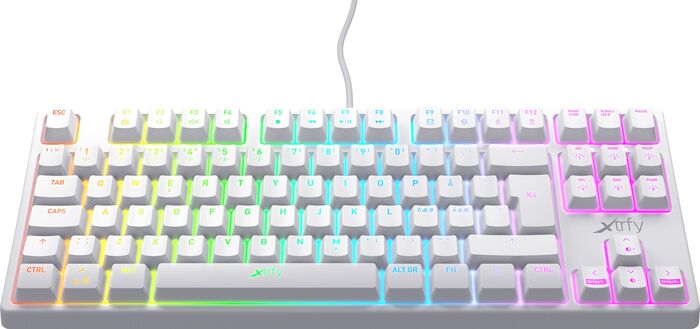 Xtrfy K4 RGB tenkeyless leikjalyklaborð - Hvítt