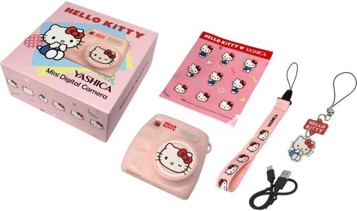 Yashica x Hello Kitty Mini stafræn myndavél - Bleik