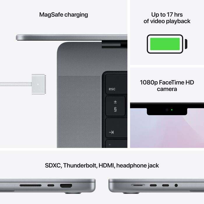 Apple MacBook Pro 14" (2021) M1 Pro 16/512 GB fartölva - Space Grey