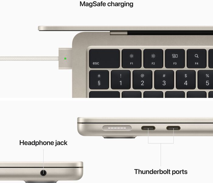 Apple MacBook Air M2 (2022) 13" 512 GB - Gyllt