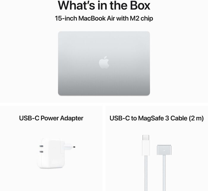 Apple MacBook Air M2 (2023) 15" 256 GB - Silfur