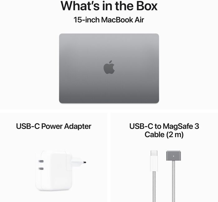 Apple MacBook Air M3 (2024) 15" 8/256 GB - Grá