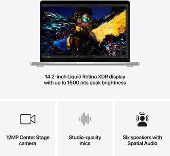 Apple MacBook Pro 14" (2024) M4/16/1TB fartölva - Silfur