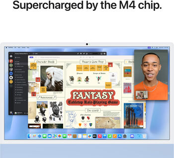 Apple iMac (2024) 16/256 24" borðtölva - Blá