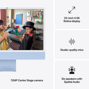 Apple iMac (2024) 16/256 24" borðtölva - Blá