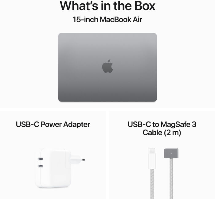Apple MacBook Air M3 (2024) 15" 16/256GB - Grár