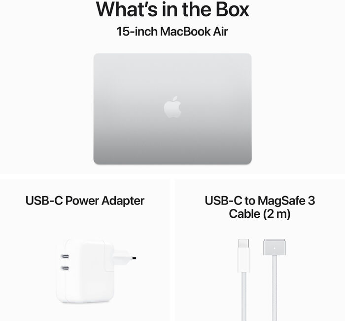 Apple MacBook Air M3 (2024) 15" 16/256GB - Silfur