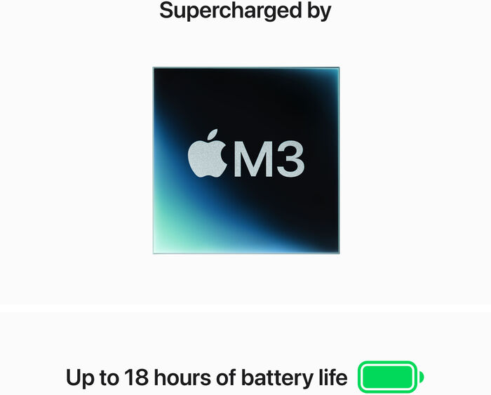 Apple MacBook Air M3 (2024) 15" 16/256GB - Svört