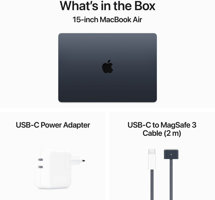 Apple MacBook Air M3 (2024) 15" 24/512GB - Svört