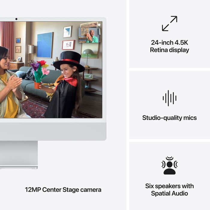 Apple iMac (2024) 24/512 24" borðtölva - Silfur