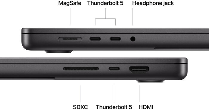MacBook Pro 16" (2026) M5 Max/36/2TB fartölva - Svört