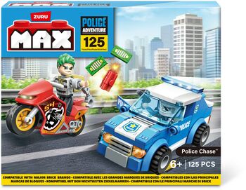Zuru Max City lögreglubíll og mótorhjól 