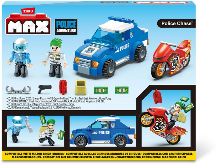 Zuru Max City lögreglubíll og mótorhjól