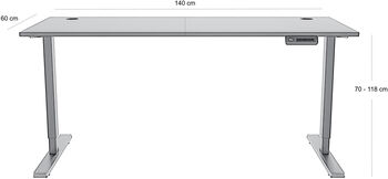 Zen Elevate 140 Hækkanlegt skrifborð - Svart
